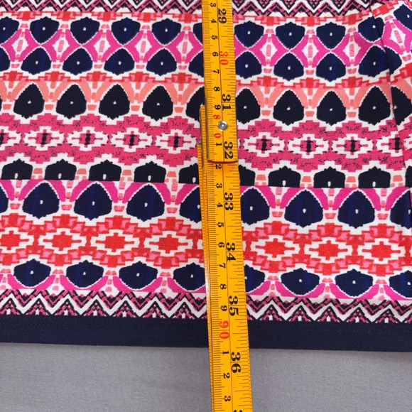 Eliza J Navy Women's Size 4 Coral Geometric Print Sheath Dress - Picture 7 of 8